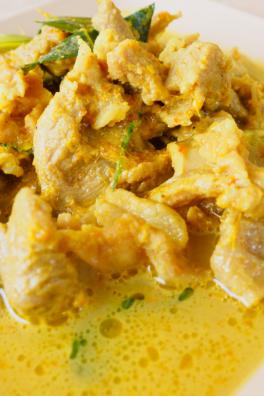Plat prpar protin Dinde au curry