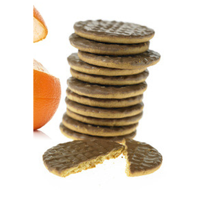 Biscuits Orange nappés chocolat Etui de 32 biscuits
