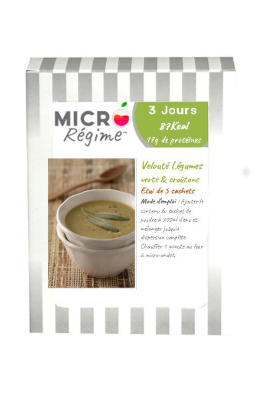 Velouté de légumes verts & croûtons Micro Régime