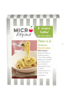 Pâtes carbonara instantanées Micro Régime