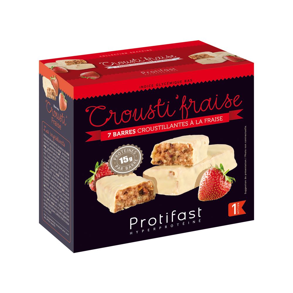 Barres crousti Fraise Protifast 