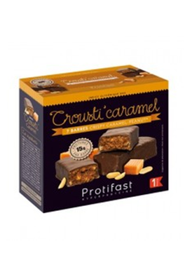Barres crousti caramel cacahuète Protifast 