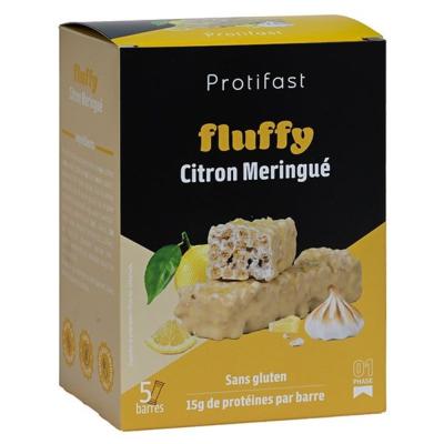Barre Fluffy crémeuse et croustillante arôme citron meringué x 5 Protifast 