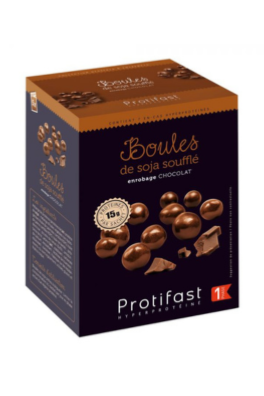 Boules de soja soufflé enrobage chocolat Protifast