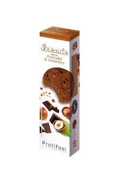 Biscuits chocolat noisettes hyperprotéinés Protifast