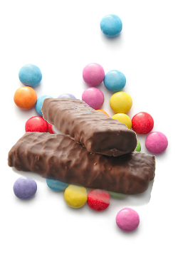 Barres protéinées bonbons chocolat